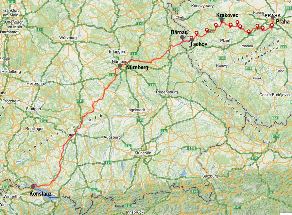 The Route of Jan Hus whole trail